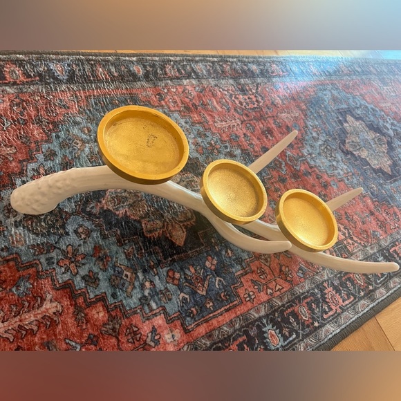 Metal Antler Staghorn Tabletop Votive Candle Holder Nordic tea light Scandinavia - Picture 2 of 8